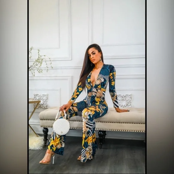 Floral Print Jumpsuit - Picture 5 of 5